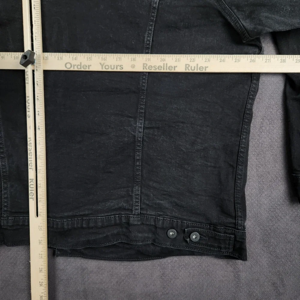 Levis Trucker Jacket Mens XXL Faded Black Denim Button Front Unlined 72334-0223